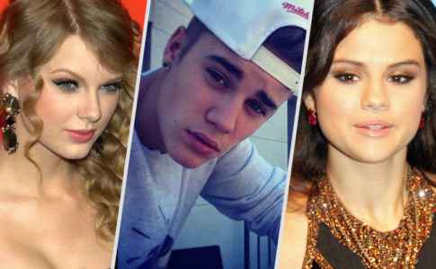 Taylor Swift, Justin Bieber e Selena Gomez