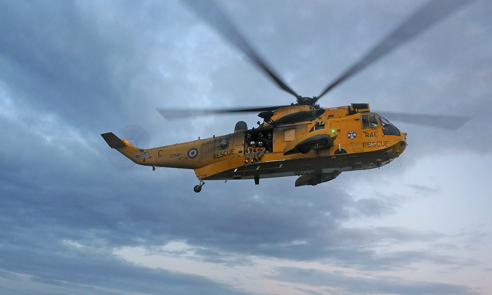 Helicoptero de salvamento da RAF