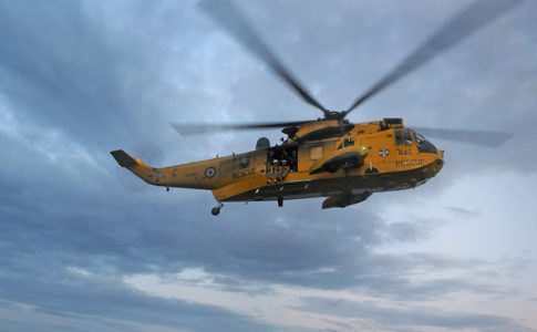 Helicoptero de salvamento da RAF
