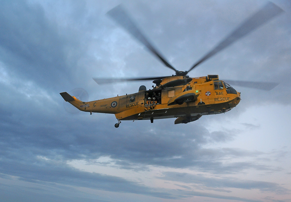 Helicoptero de salvamento da RAF