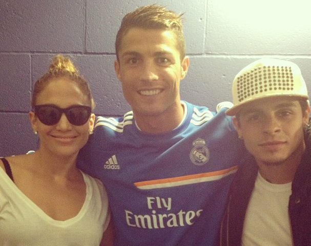 Jennifer Lopez, Cristiano Ronaldo e Casper Smart