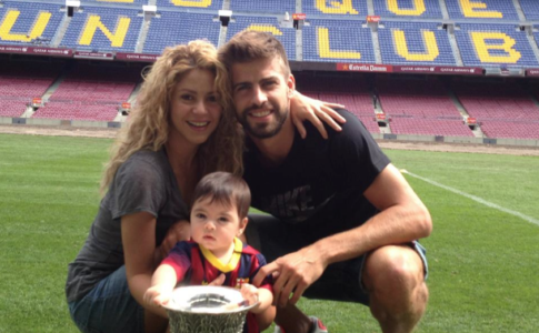 Shakira, Gerard Piqué e o pequeno Milan