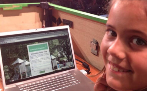 Alex Jordan a apresentar a sua rede social na TechCrunch