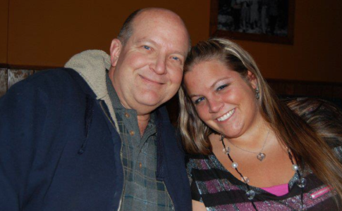 Sarah Salvatore e o pai Scott Nagy