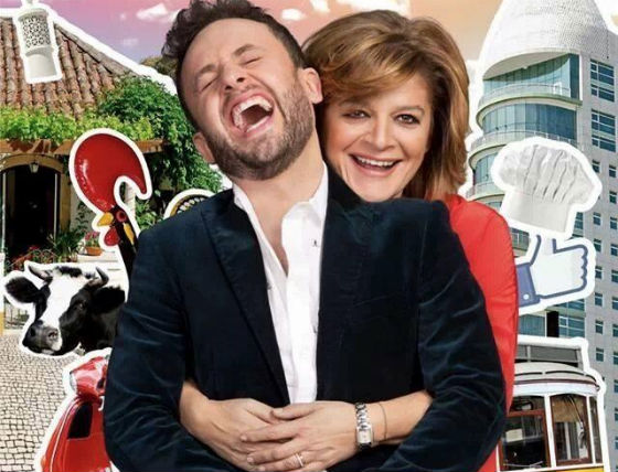 João Paulo Rodrigues e Júlia Pinheiro na promoção do programa "Queridas Manhãs"