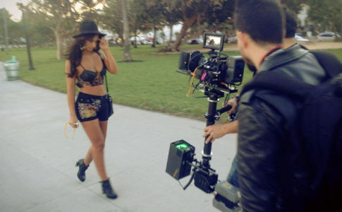 Rita Pereira em filmagens em Miami