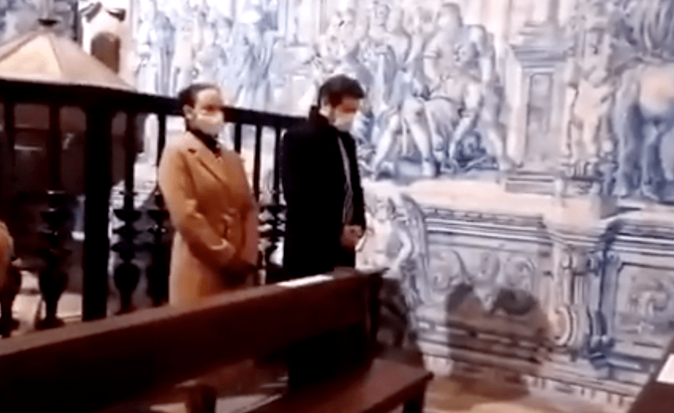 André Ventura na missa